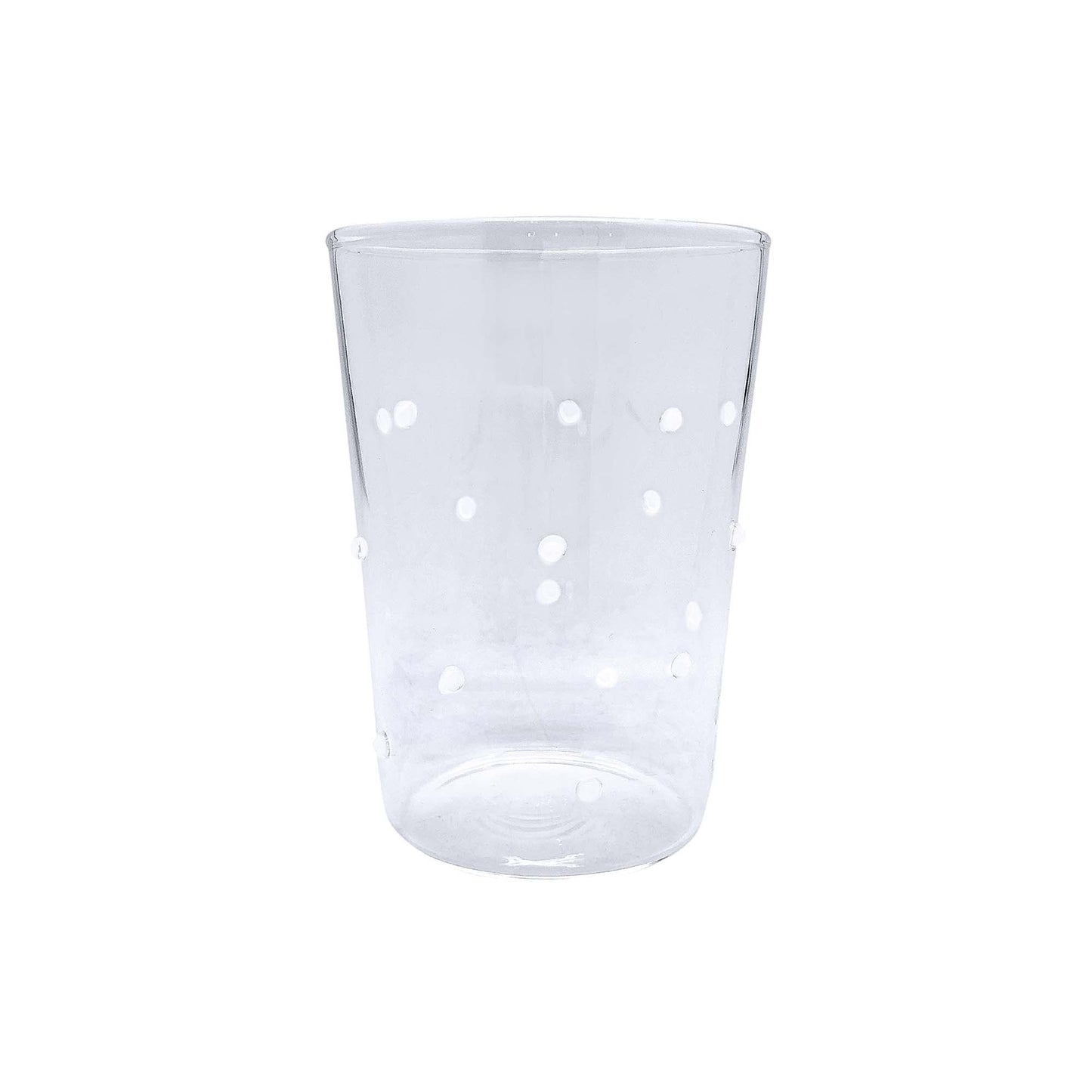 Applique White Dotty Double Old-Fashioned Glass Set of 4