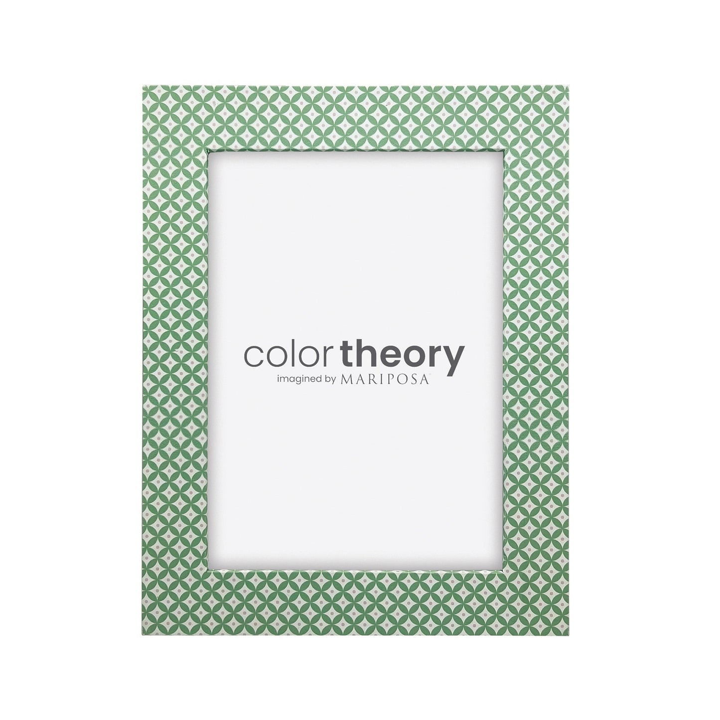 Double Sided Geometric Green and Rosa Pink 5x7 Frame