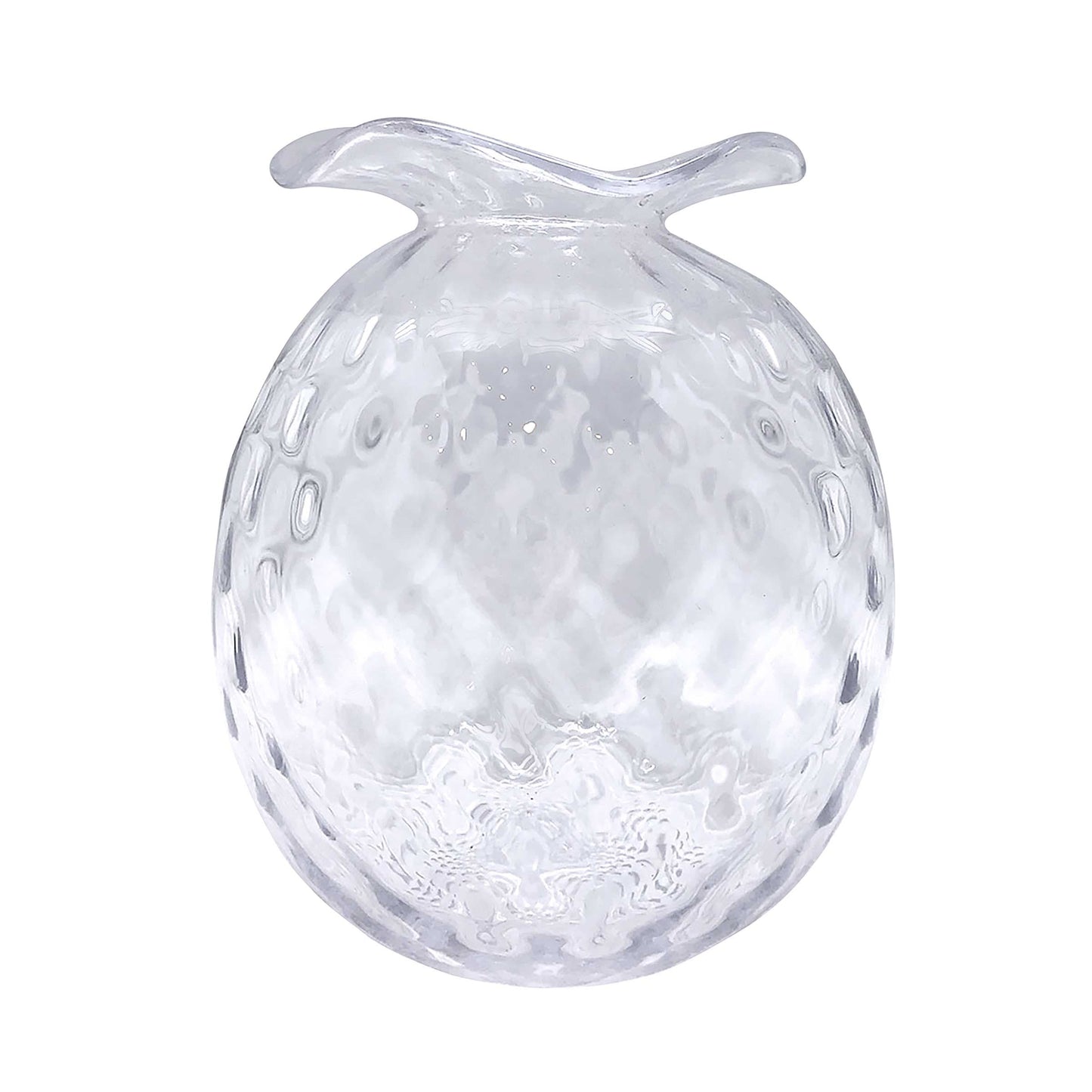 Large Clear Pineapple Texture Bud Vase