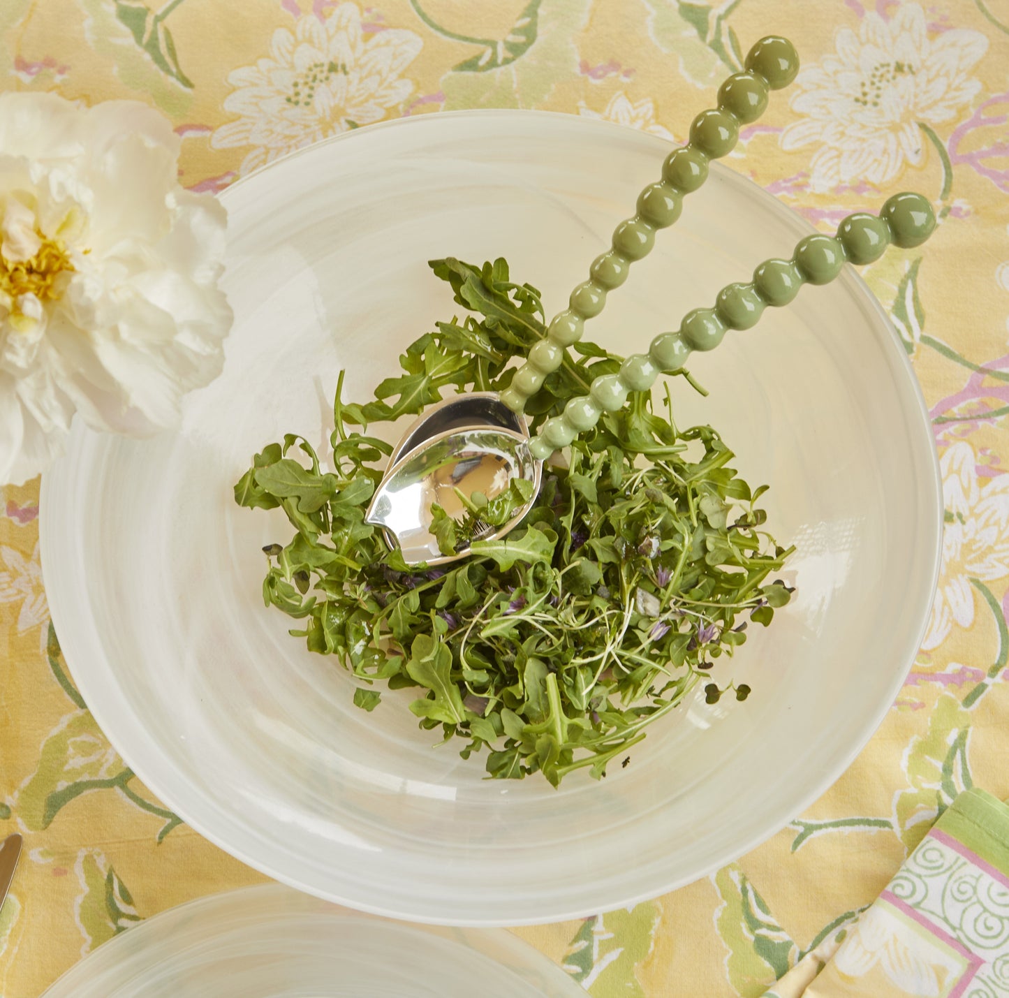 Pearled Green Salad Servers