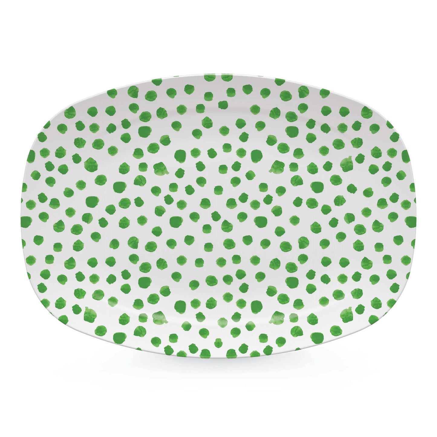 Dark Green Dotty Platter