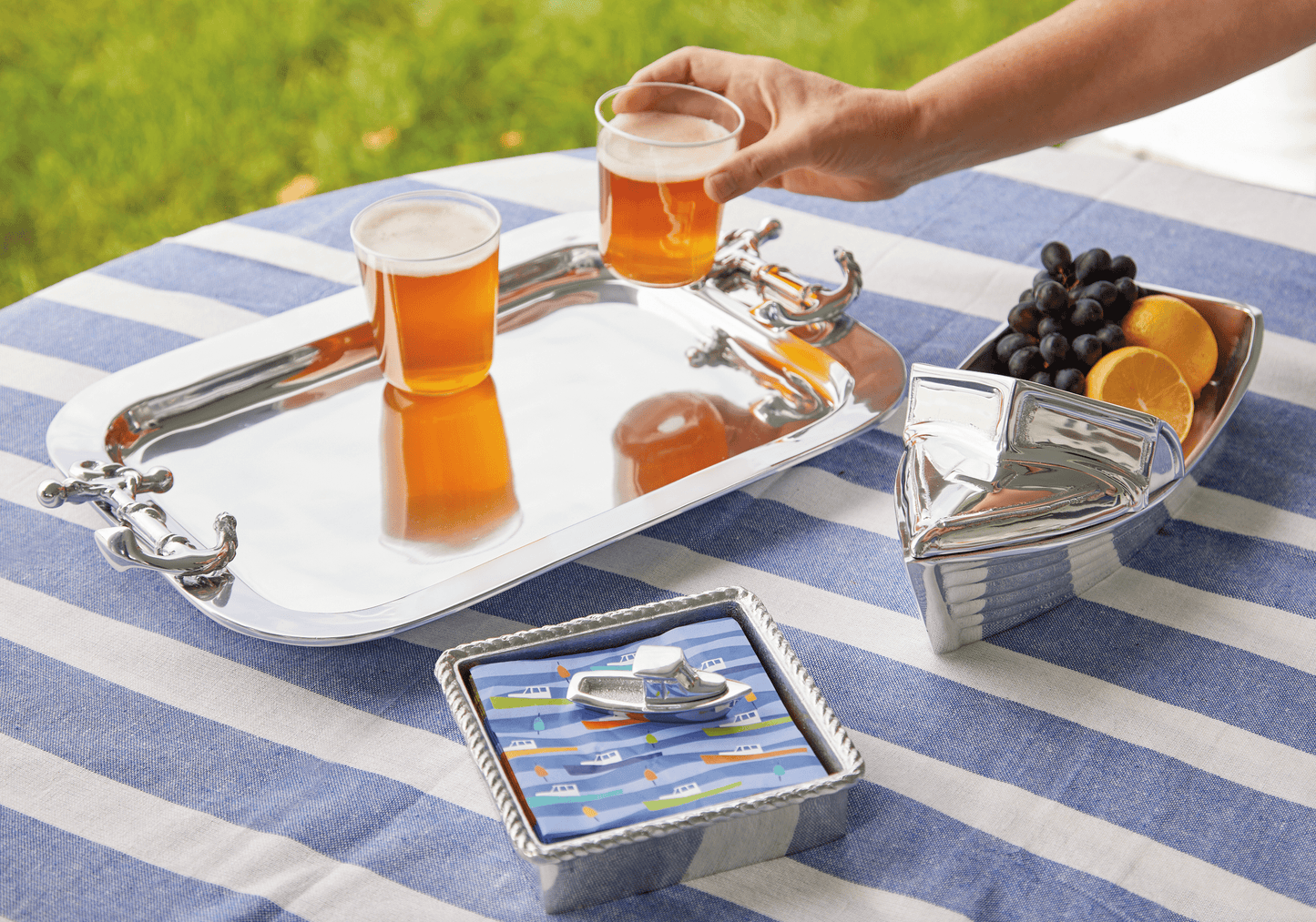 Motorboat Rope Napkin Box Set
