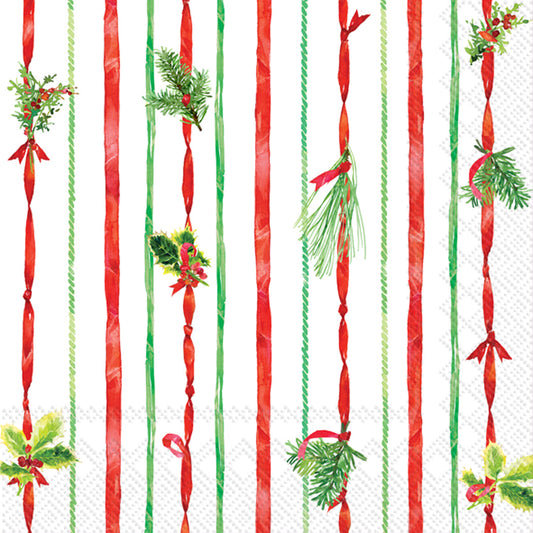 Ribbon Stripe Cocktail Napkin By Boston International