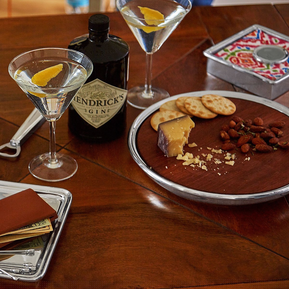 Signature Round Cheese Board with Dark Wood Insert