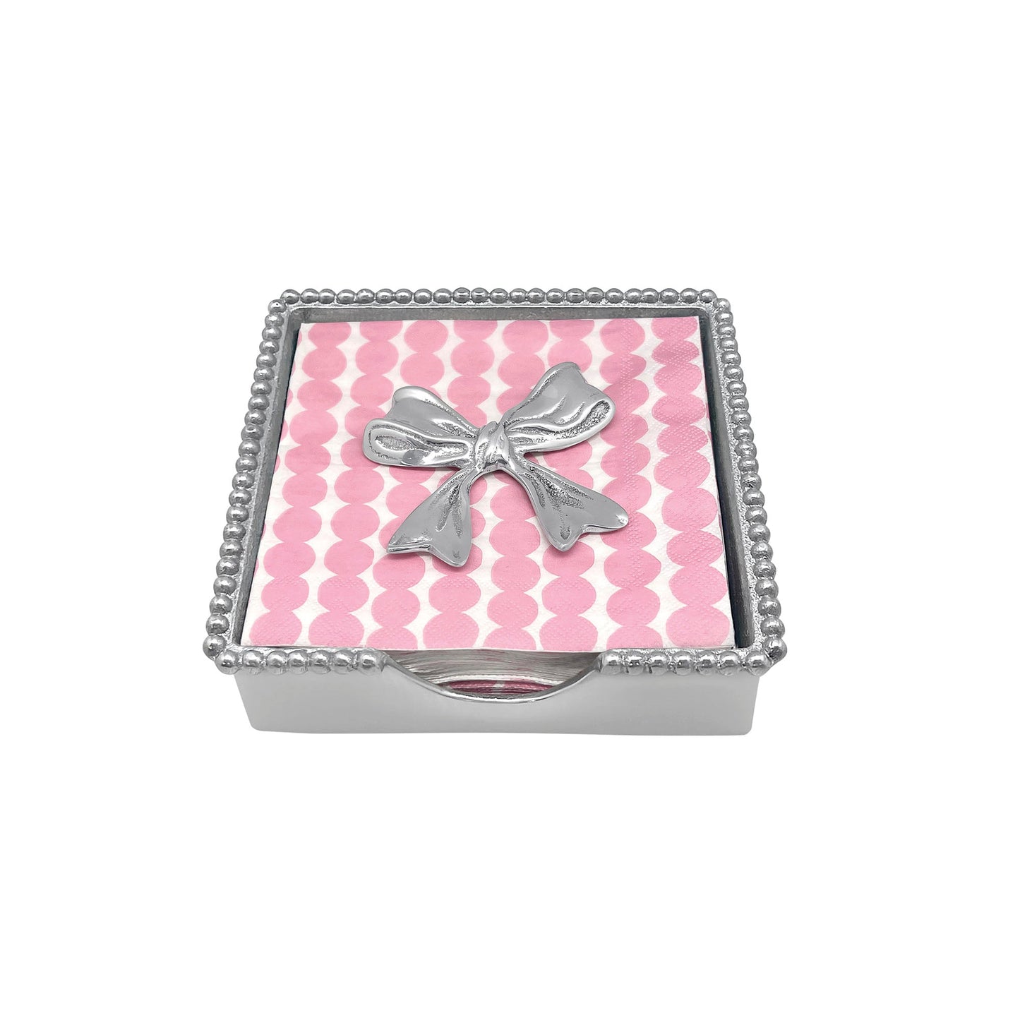Bow Beaded Napkin Box Set