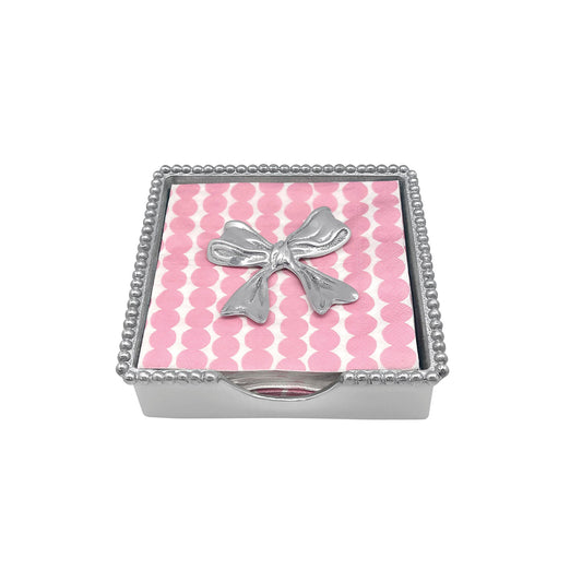 Bow Beaded Napkin Box Set