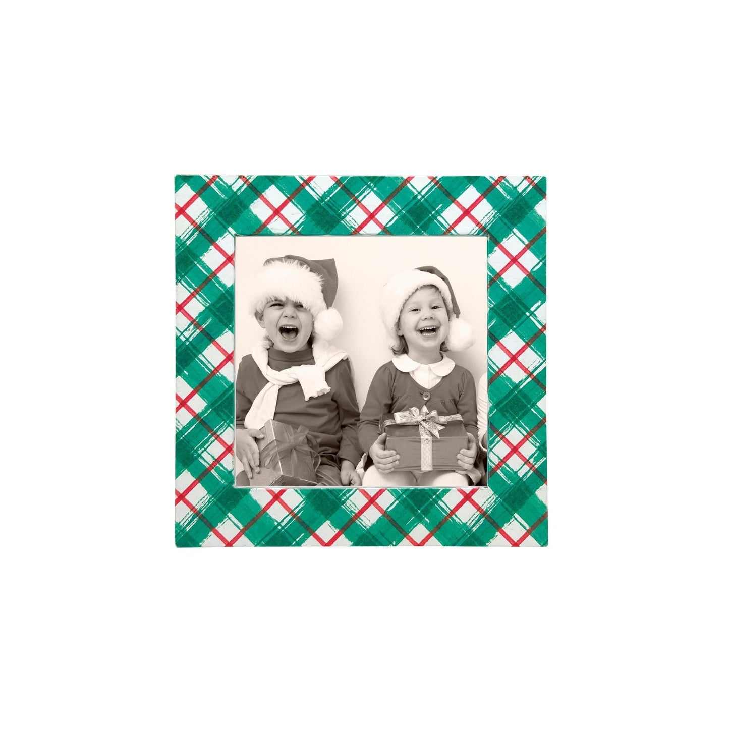 Green and Red Plaid 4x4 Frame