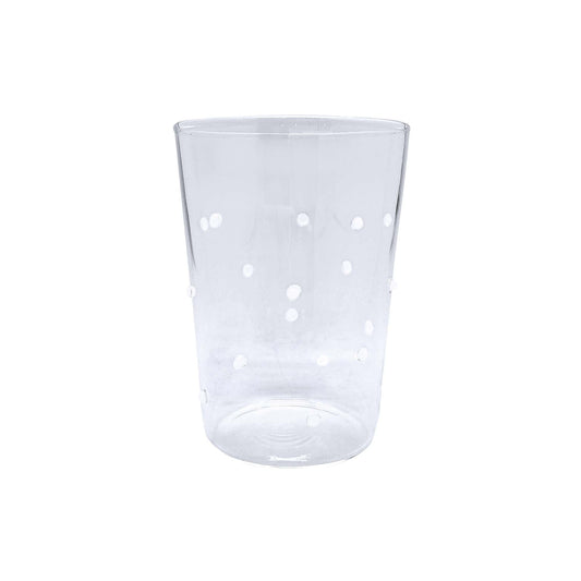 Applique White Dotty Double Old-Fashioned Glass Set of 4