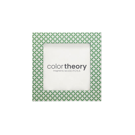 Double Sided Geometric Green and Rosa Pink 4x4 Frame