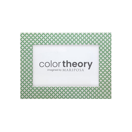 Double Sided Geometric Green and Rosa Pink 4x6 Frame