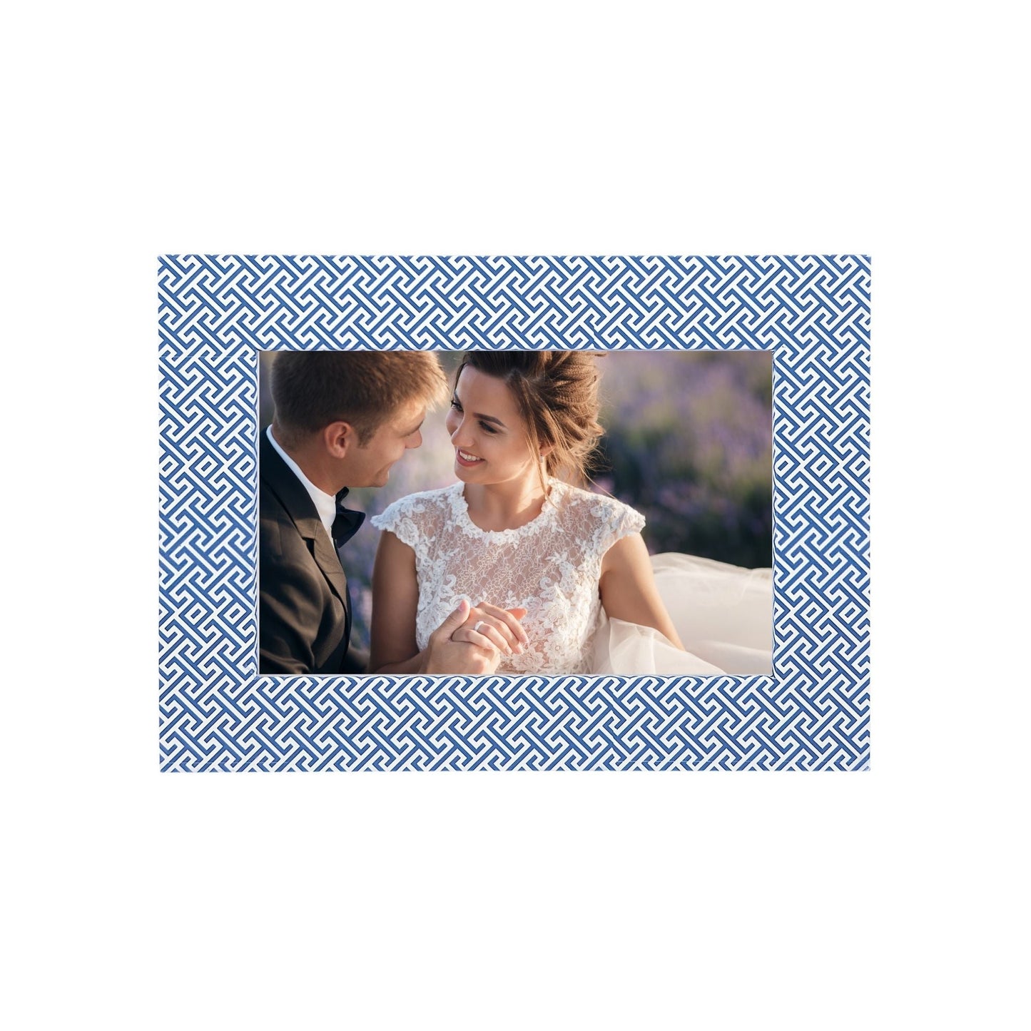 Double Sided Fretwork and Denim Blue 4x6 Frame