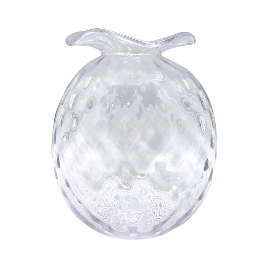 Large Clear Pineapple Texture Bud Vase