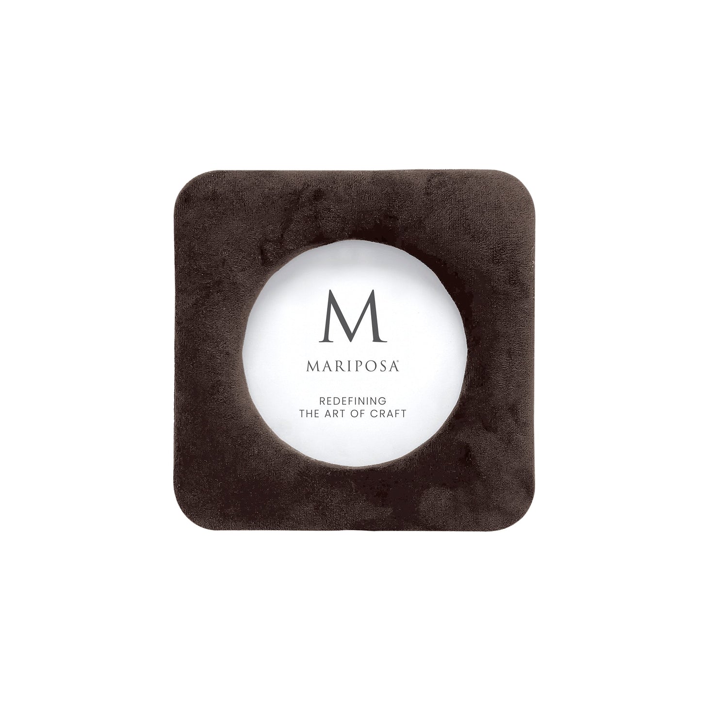 Lola Chocolate Velvet Round 4x4 Frame