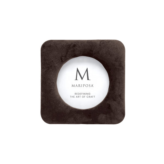 Lola Chocolate Velvet Round 4x4 Frame