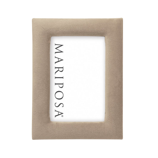 Lola Beige Velvet 4x6 Frame