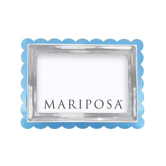 Light Blue Acrylic Scallop 4x6 Frame