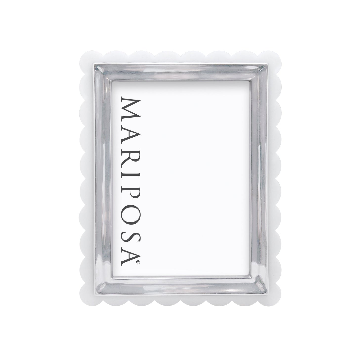 White Acrylic Scallop 5x7 Frame