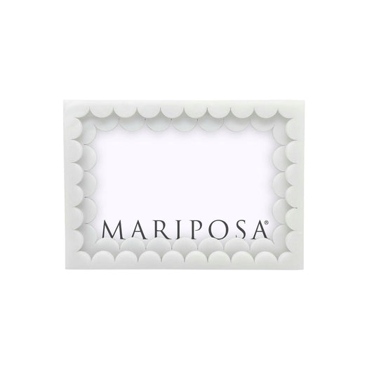 White Acrylic Double Scallop 4x6 Frame