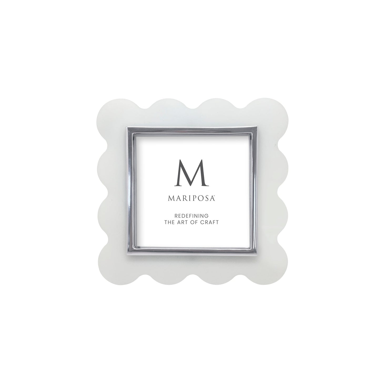 Mod White Acrylic Scallop 4x4 Frame