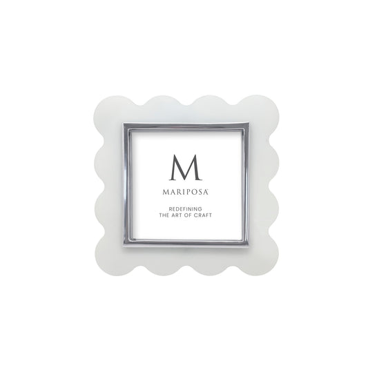 Mod White Acrylic Scallop 4x4 Frame