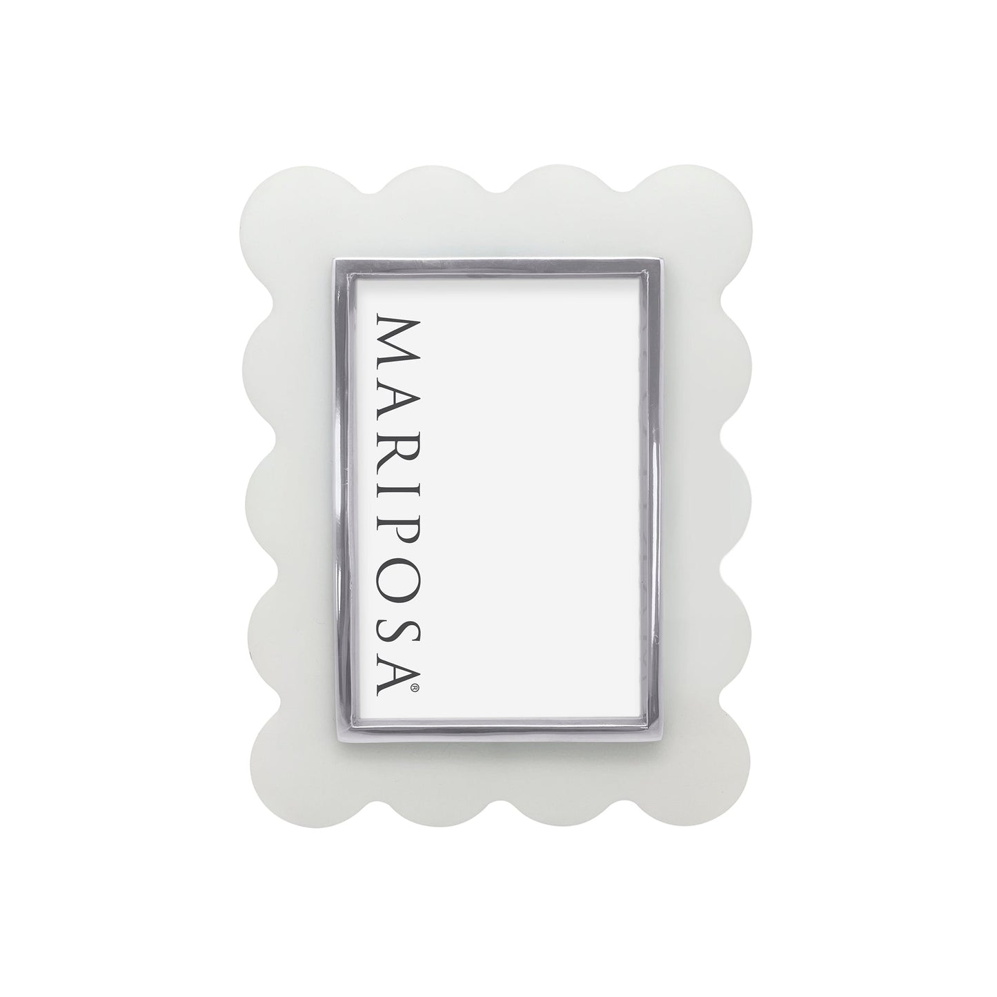 Mod White Acrylic Scallop 4x6 Frame