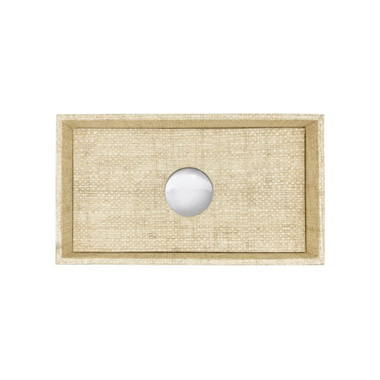 Medallion Sand Faux Grasscloth Small Tray