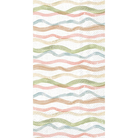Watercolor Coast Wave Guest Napkin Pack by Boston International