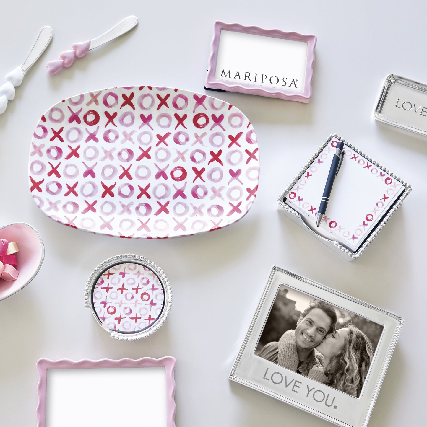 Hearts Beaded Coaster Set