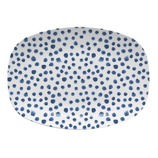 Blue Dotty Platter