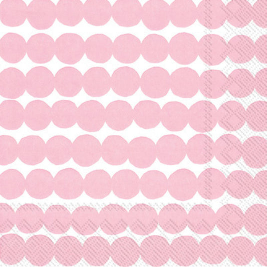 Marimekko Rasymatto White/Rose Cocktail Napkin by Boston International