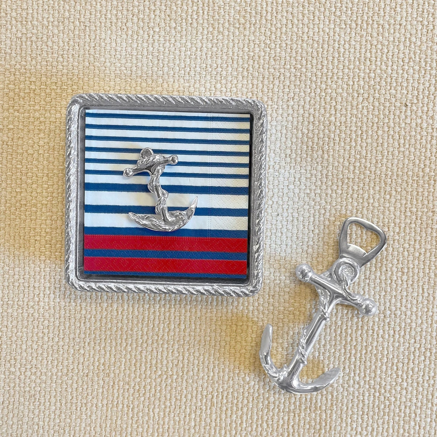 Anchor Rope Napkin Box Set