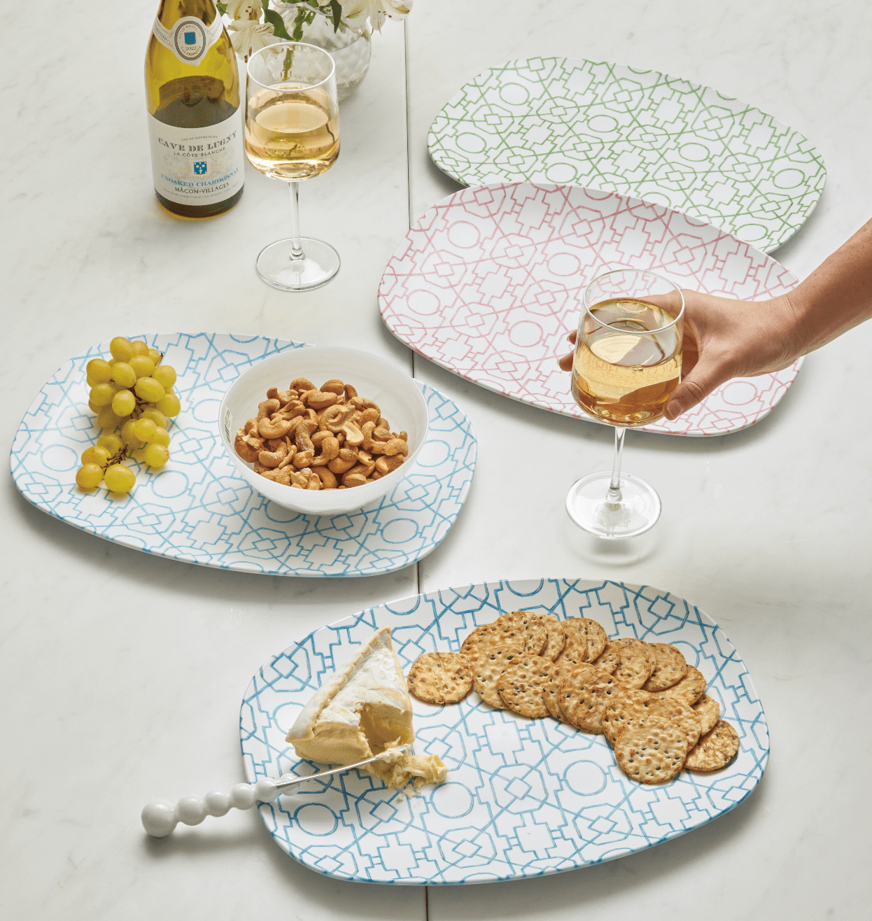 Aqua Trellis Platter